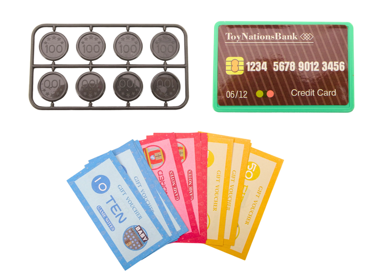 Lean Toys, kasa sklapowa z akcesoriami, różowa