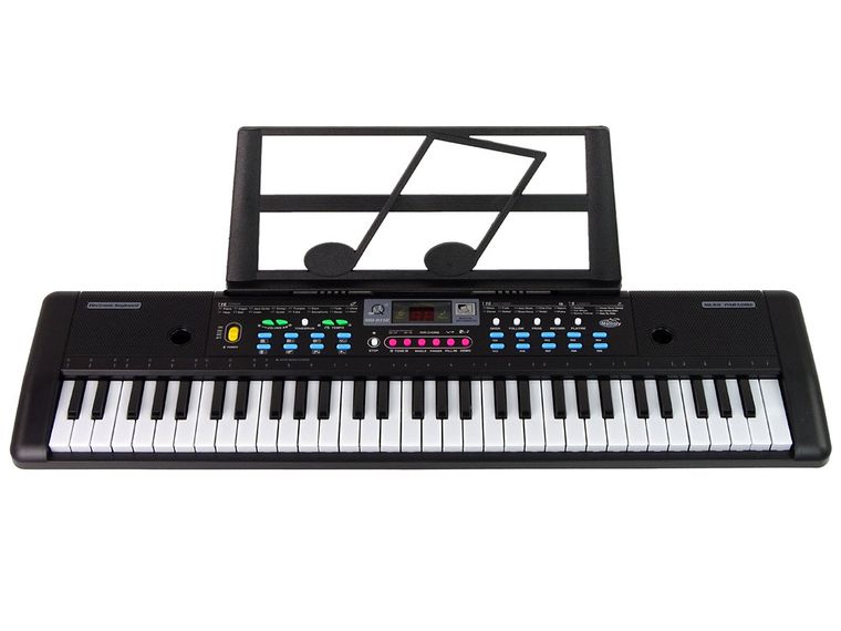 Lean Toys, keyboard MQ-6112 M+ mikrofon i uchwyt na nuty