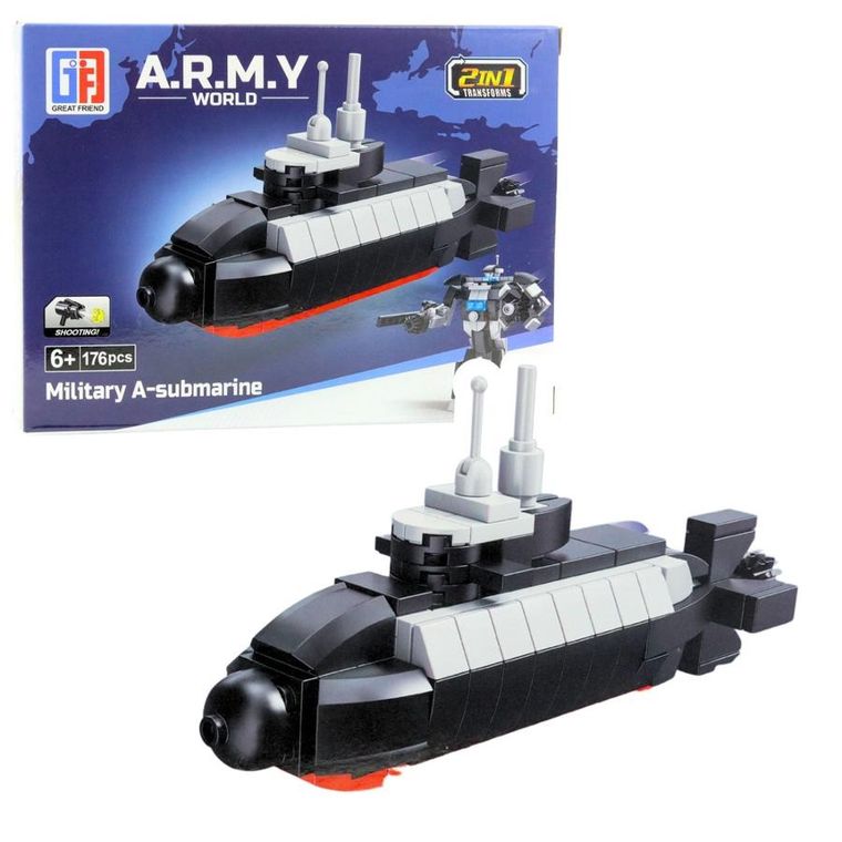 Lean Toys, klocki konstrukcyjne, Armia Wojsko Militarne Środki Transportu Robot, 2w1