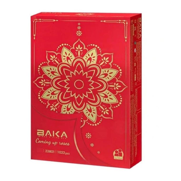 Lean Toys, klocki konstrukcyjne, Bukiet Róże w Wazonie Białe Czerwone, 1022 elementów