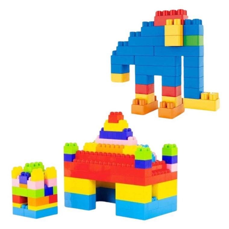 Lean Toys, klocki konstrukcyjne, kolorowe, 100 elementów