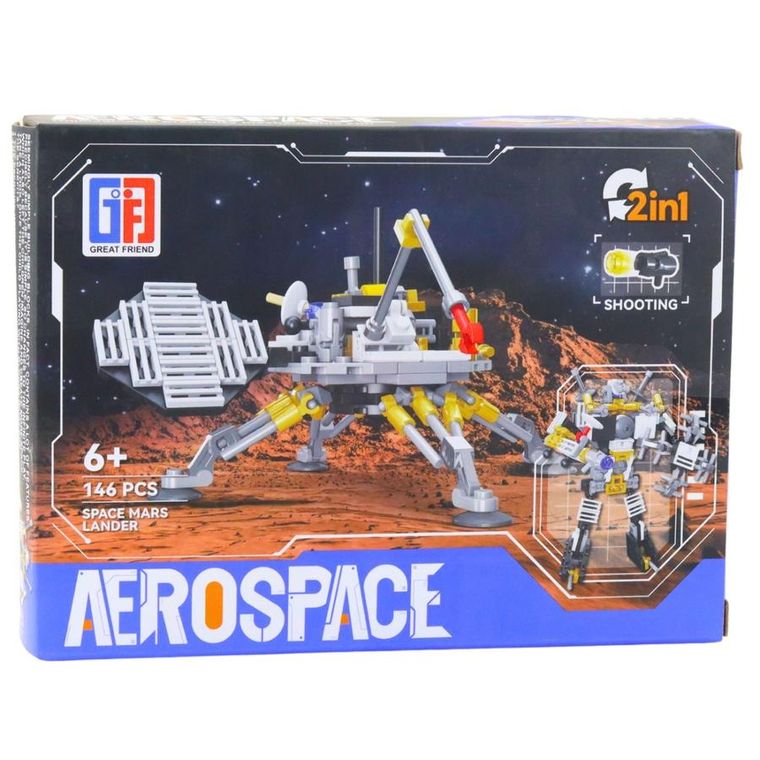 Lean Toys, klocki konstrukcyjne, Lądownik marsjański robot, 2w1