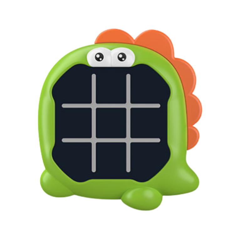 Lean Toys, kółko i krzyżyk + memory, gra elektroniczna 3w1, dinozaur zielony