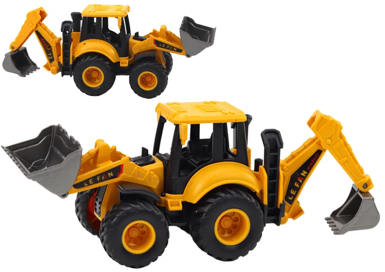 Lean Toys, koparka, żółta