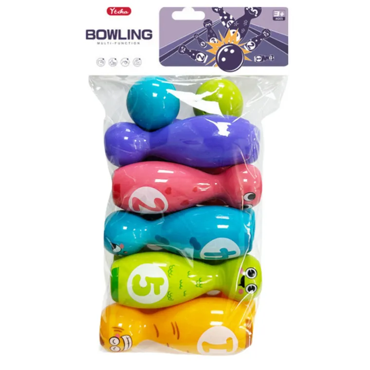 Lean Toys, kręgle, gra zręcznościowa, 10 elementów