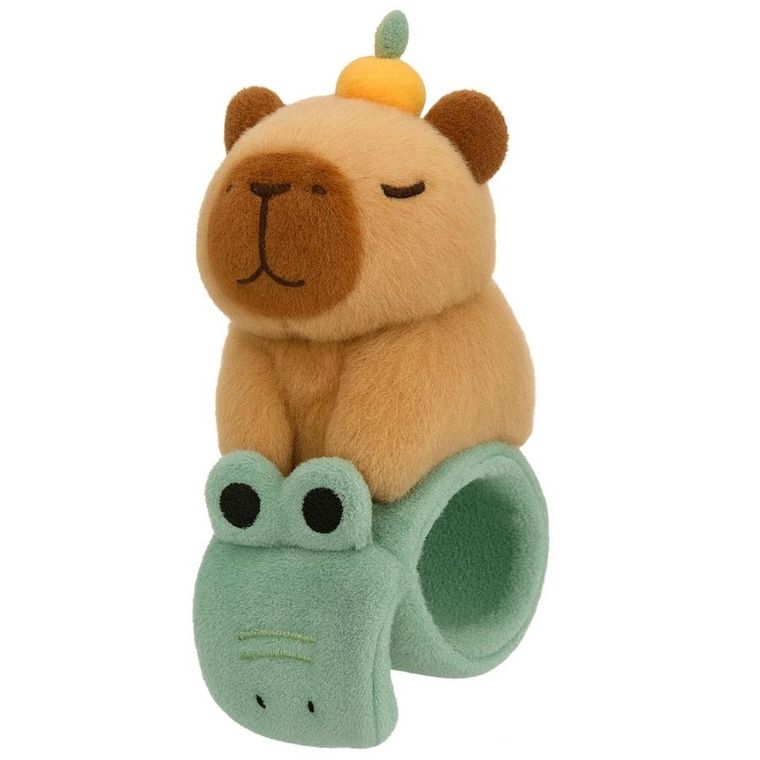 Lean Toys, krokodyl z kapibarą, maskotka z opaską samozaciskową