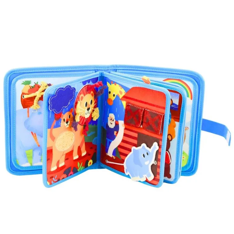 Lean Toys, książeczka sensoryczna 3D, filcowa, Arka Noego