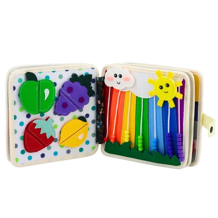 Lean Toys, książeczka sensoryczna 3D, filcowa, zwierzęta