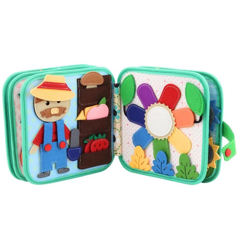 Lean Toys, książeczka sensoryczna 3D, filcowa, zwierzęta domowe