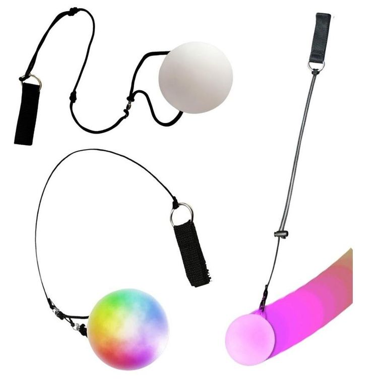 Lean Toys, kula do żonglowania LED, 2 kolorowa