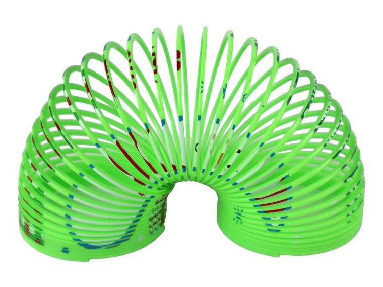 Lean Toys, kultowa sprężyna, zielona, motyw świąteczny, 6 cm