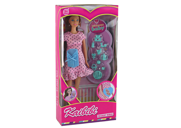 Lean Toys, lalka w ciąży + akcesoria