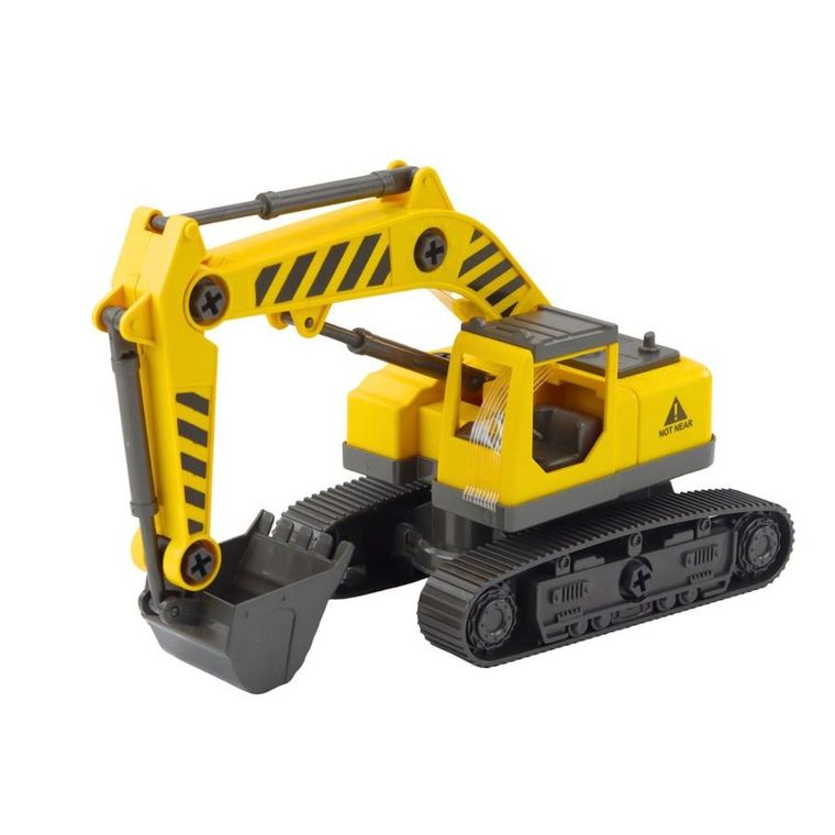 Lean Toys, laweta z koparką gąsienicową do skręcania