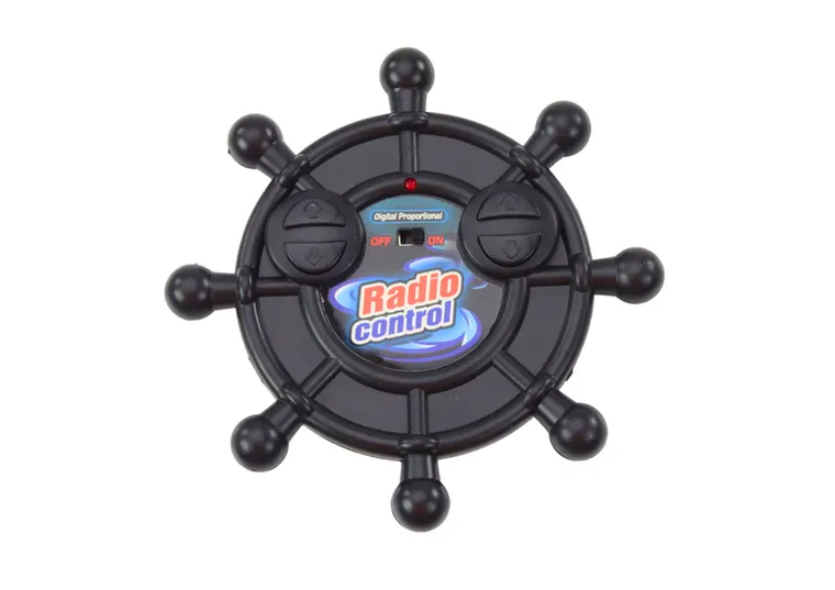 Lean Toys, łódź policyjna, zdalnie sterowana, niebieska