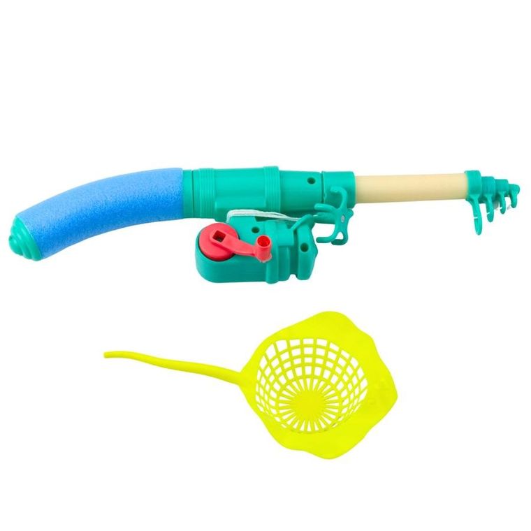 Lean Toys, łowienie rybek na stoliku, gra zręcznościowa, niebieski