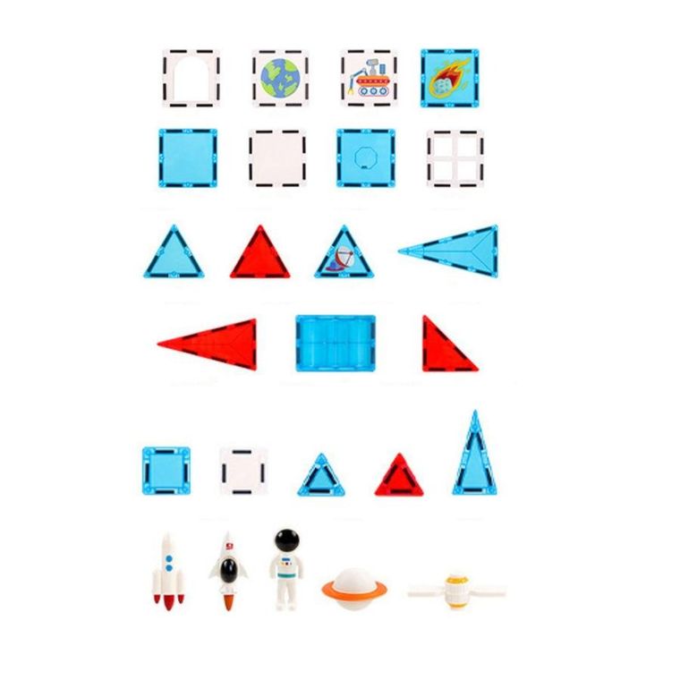 Lean Toys, magnetyczne klocki konstrukcyjne, 90 elementów