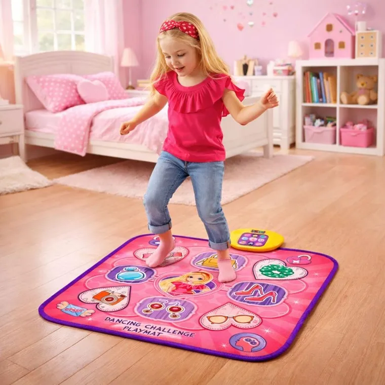 Lean Toys, mata taneczna, Bluetooth, jednorożec, 83-80 cm