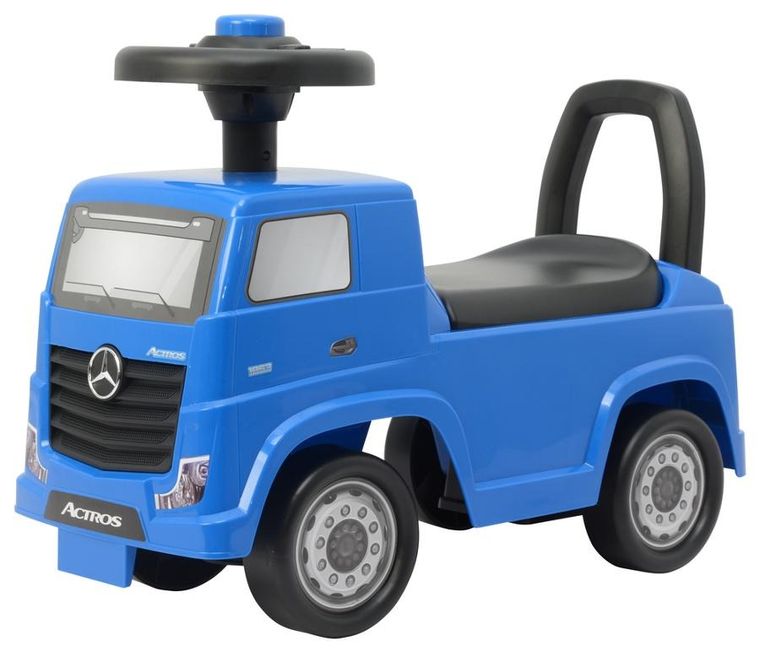 Lean Toys, mercedes actros, jeździk, niebieski