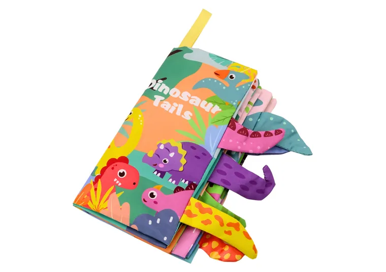Lean Toys, miękka książeczka sensoryczna, dinozaury