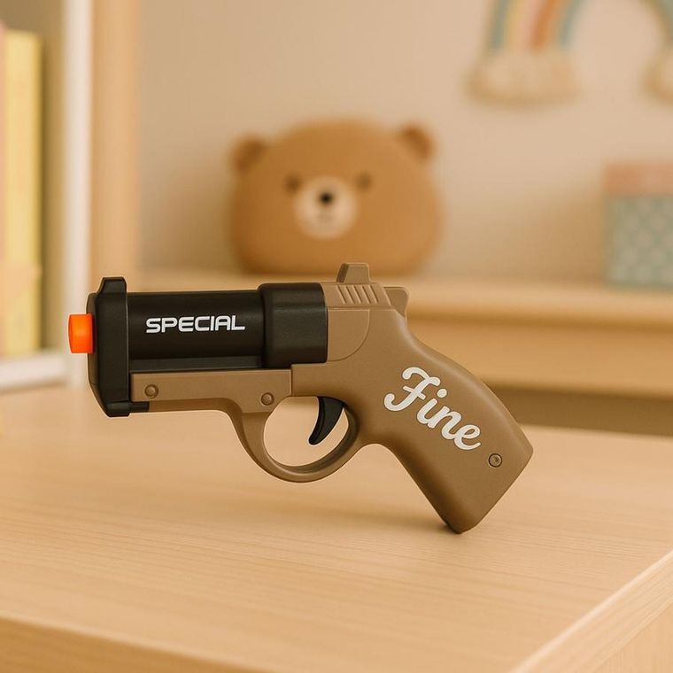 Lean Toys, mini pistolet na piankowe naboje, łuski 13,5 cm