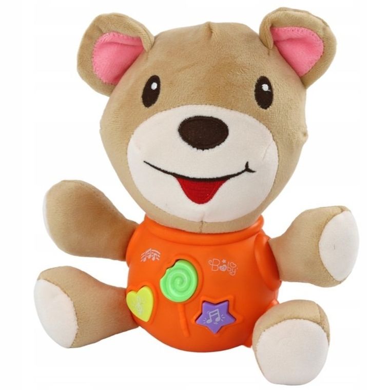 Lean Toys, miś, maskotka interaktywna, 23 cm