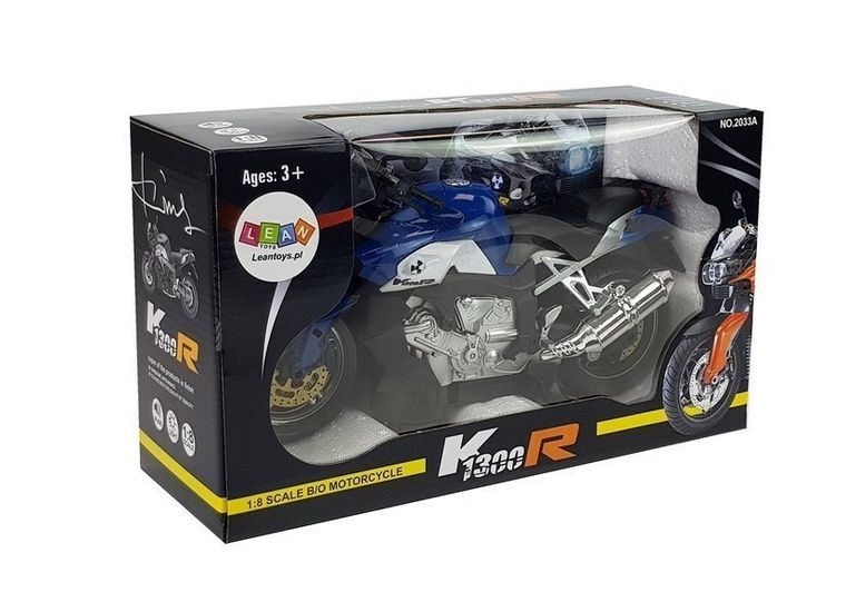 Lean Toys, motocykl na baterie, niebieski