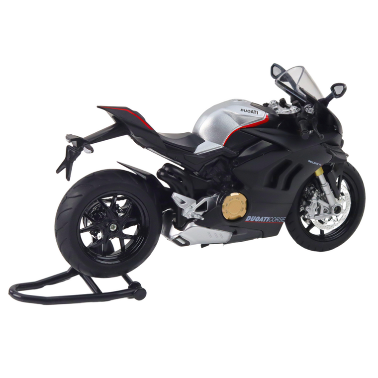 Lean Toys, motocykl, pojazd interaktywny, metalowy, czarny, 1:12