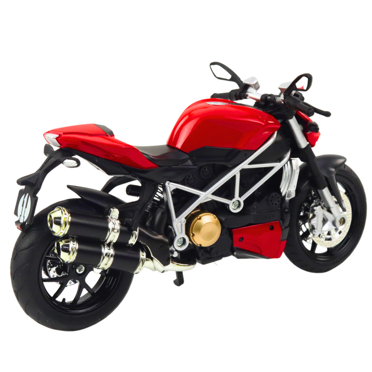 Lean Toys, motocykl, pojazd interaktywny, metalowy, czerwony, 1:12
