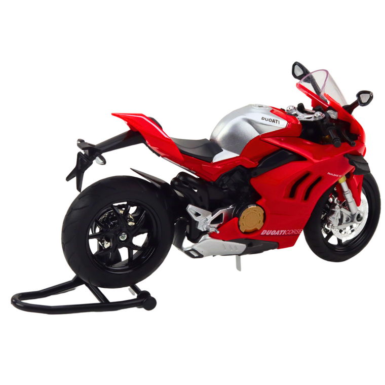 Lean Toys, motocykl, pojazd interaktywny, metalowy, czerwony, 1:12