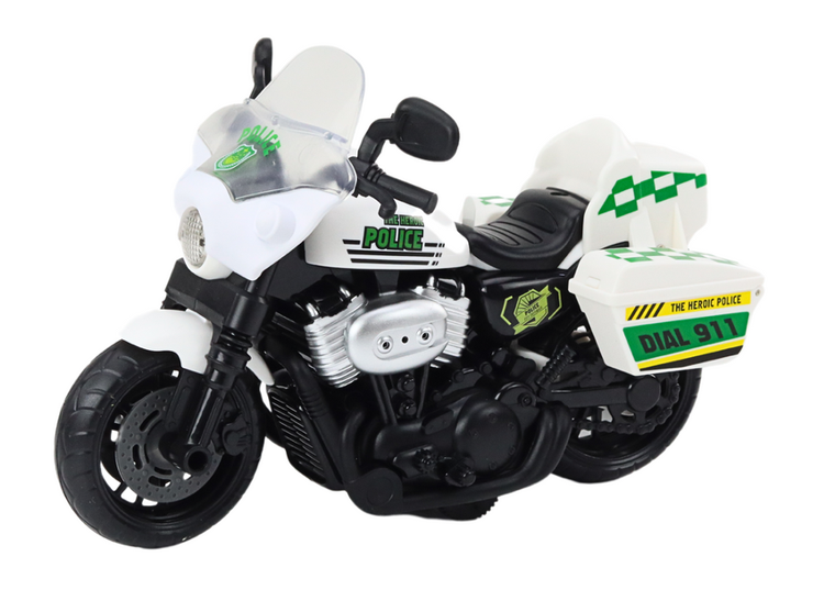 Lean Toys, motocykl policyjny, pojazd interaktywny, 1 szt.