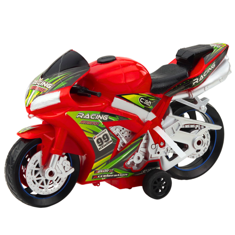 Lean Toys, motor wyścigowy, czerwony