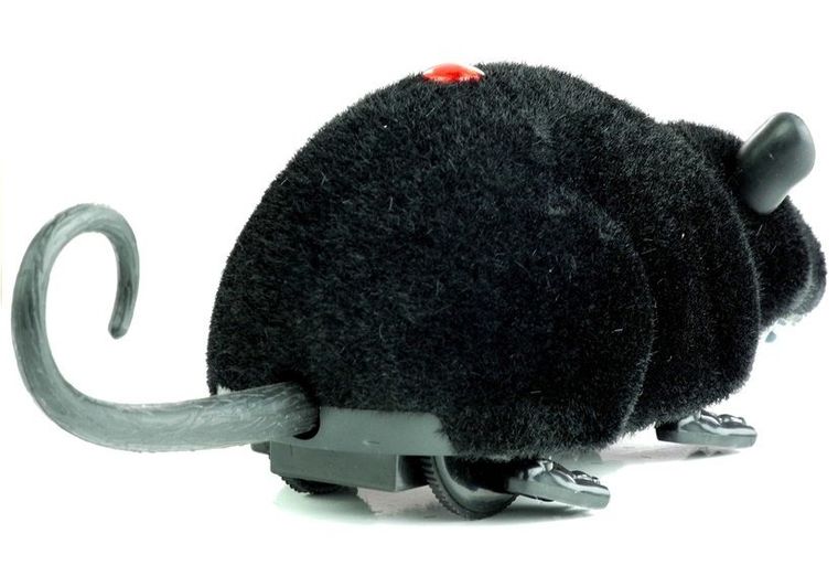 Lean Toys, mysz zdalnie sterowana, czarna