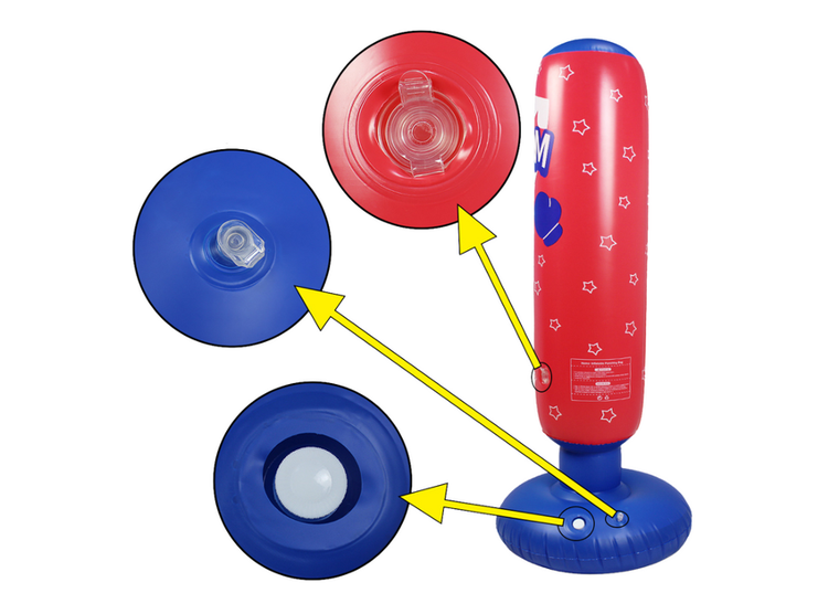 Lean Toys, nadmuchiwany worek bokserski, czerwono-niebieski, 125 cm