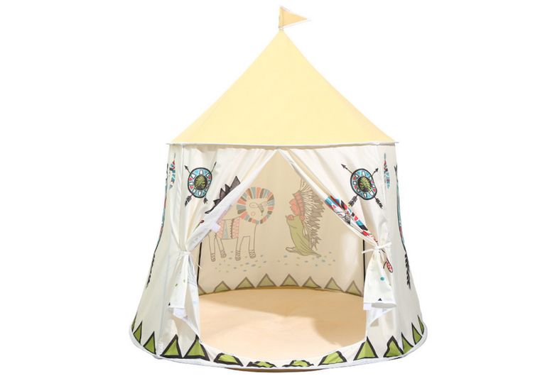 Lean Toys, namiot indiański tipi, beżowy, 125 cm