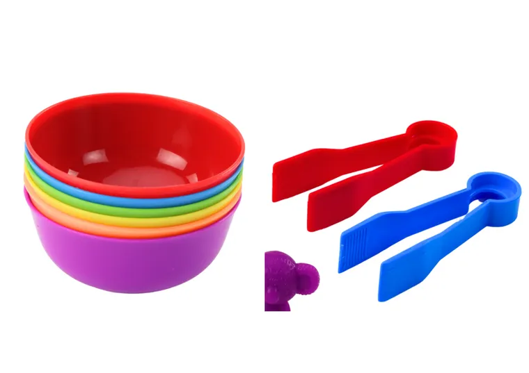 Lean Toys, nauka kolorów i liczenia, zestaw edukacyjny, sorter, 48 elementów