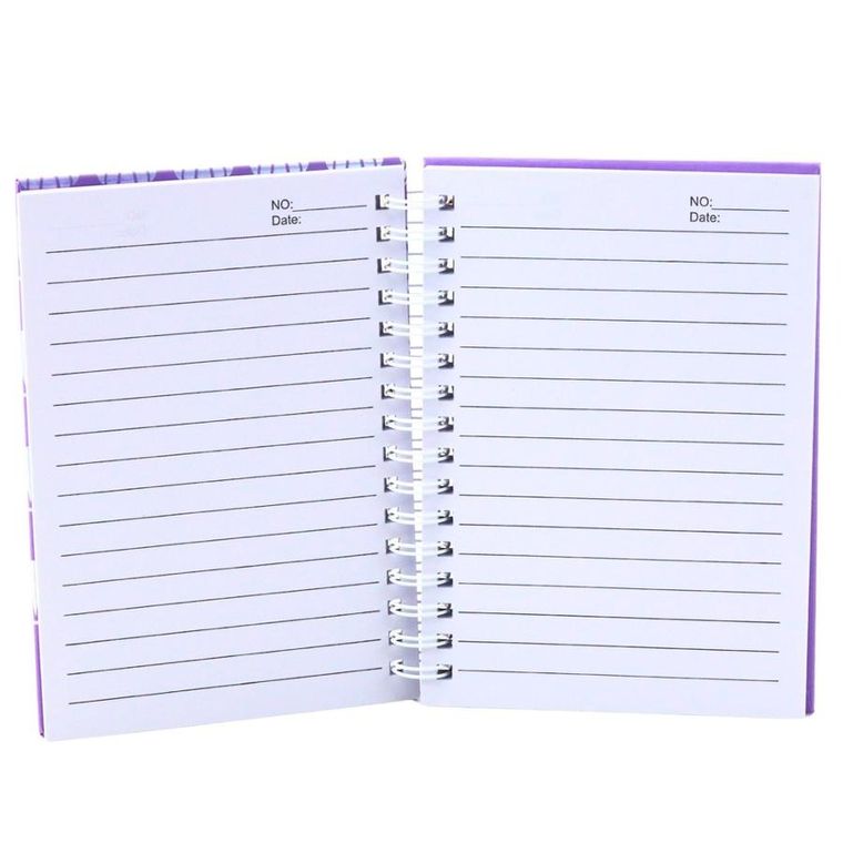Lean Toys, notatnik A6, 80 kartek, linia, Muszelki fioletowy