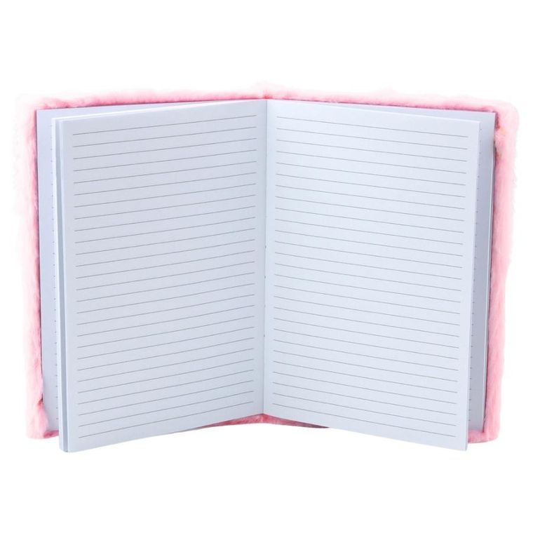 Lean Toys, notatnik pluszowy A5, 80 kartek, linia, Kryształowe Serca, 1 szt.