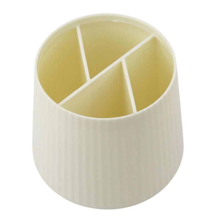 Lean Toys, organizer na kosmetyki, 5 przegród beżowy