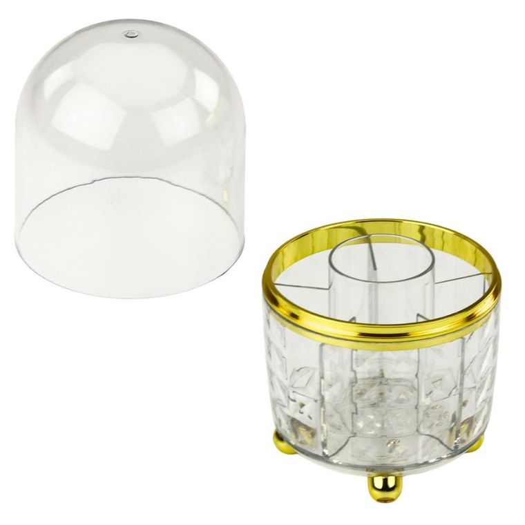 Lean Toys, organizer na pędzle i kosmetyki obrotowy, 360