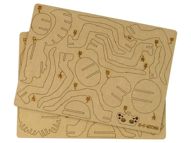 Lean Toys, Pająk, drewniane puzzle przestrzenne 3D, składanka edukacyjna, 31 elementów