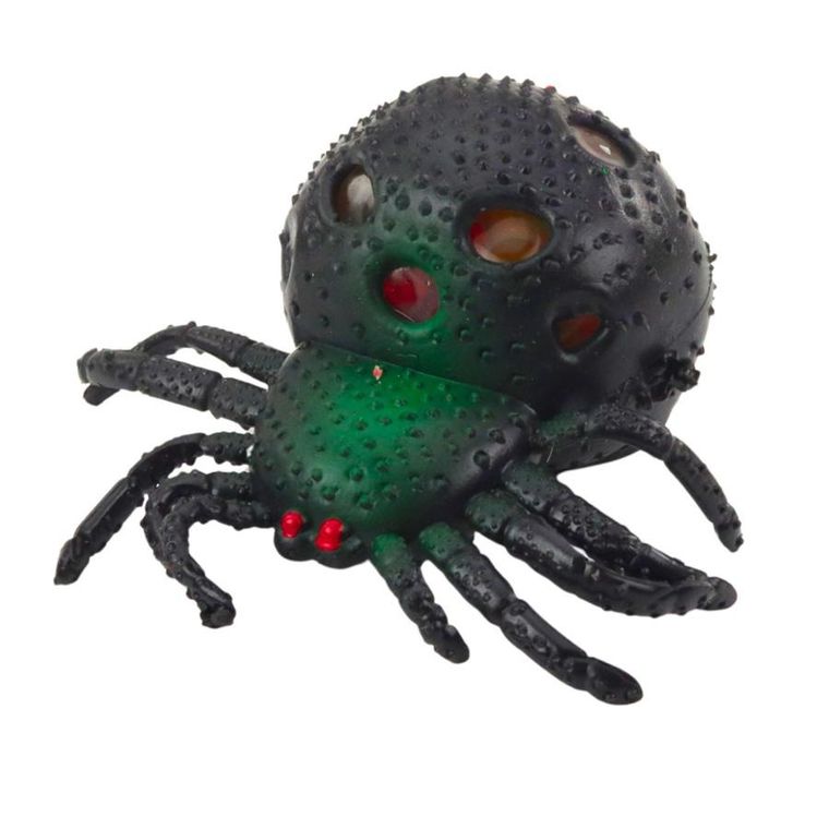 Lean Toys, pająk, gniotek z kulkami żelowymi, czarny, 1 szt.