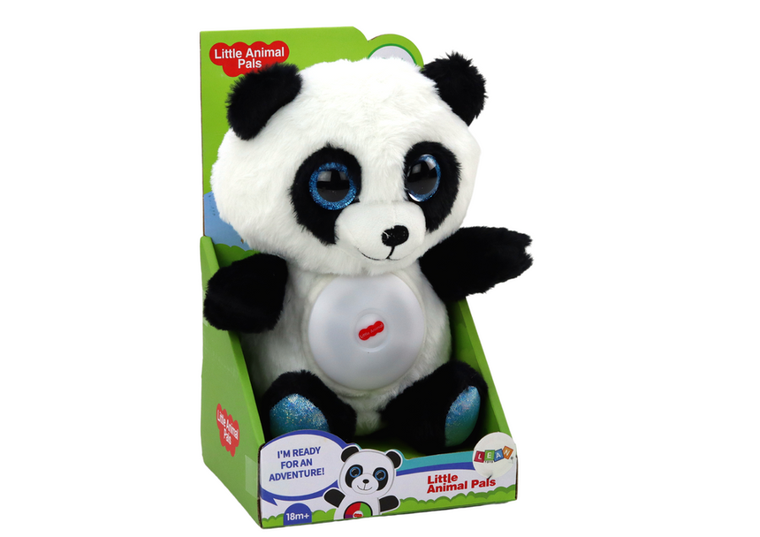 Lean Toys, panda, usypiacz z kołysanką, maskotka, 30 cm