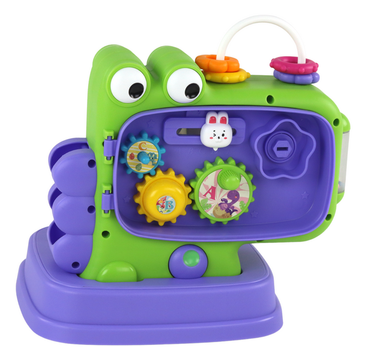 Lean Toys, panel edukacyjny z młotkiem, whack-a-mole, gra zręcznościowa, dinozaur