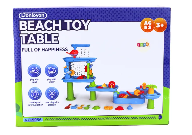 Lean Toys, park wodny, interaktywna zabawka do wody, zestaw z foremkami