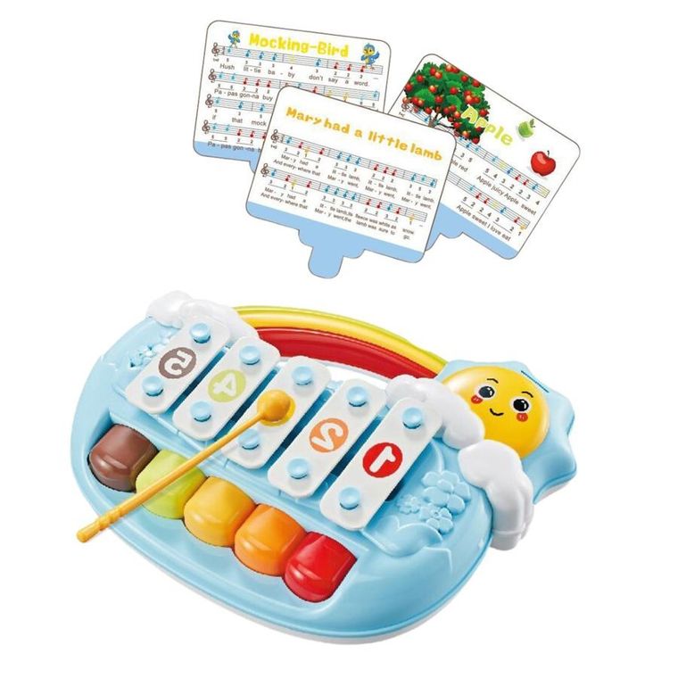 Lean Toys, pianinko pięciotonowe, niebieskie