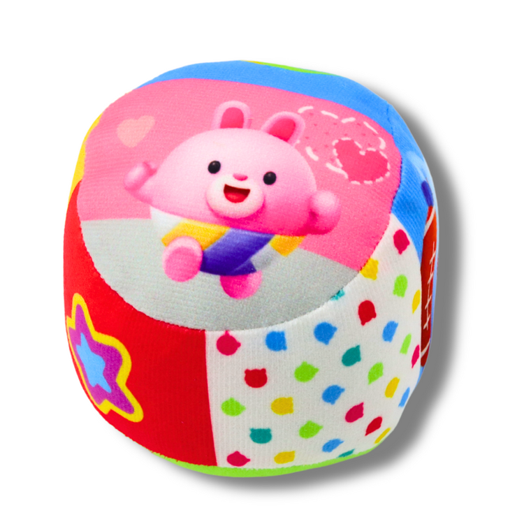 Lean Toys, piłka z grzechotką miękka, 9 cm mix