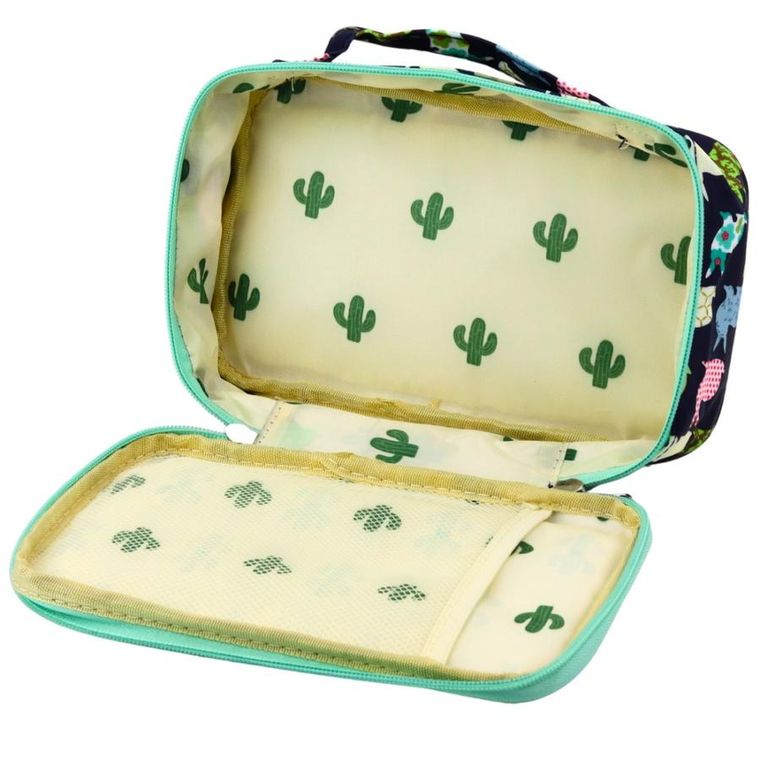 Lean Toys, piórnik owalny, granatowy, Króliki, 22,5 cm