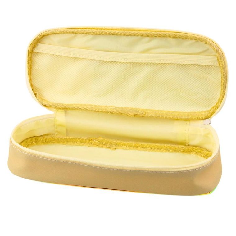 Lean Toys, piórnik owalny, żółty, Kosmiczne Tygryski, 24 cm