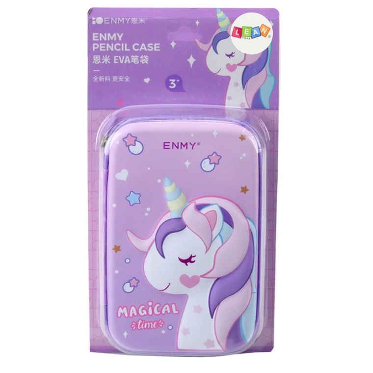 Lean Toys, piórnik rozkładany, pojedynczy, fioletowy jednorożec