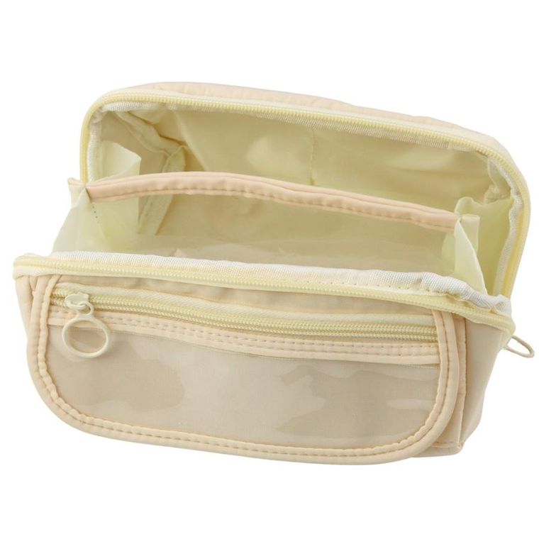 Lean Toys, piórnik saszetka, kremowy, 20-10 cm